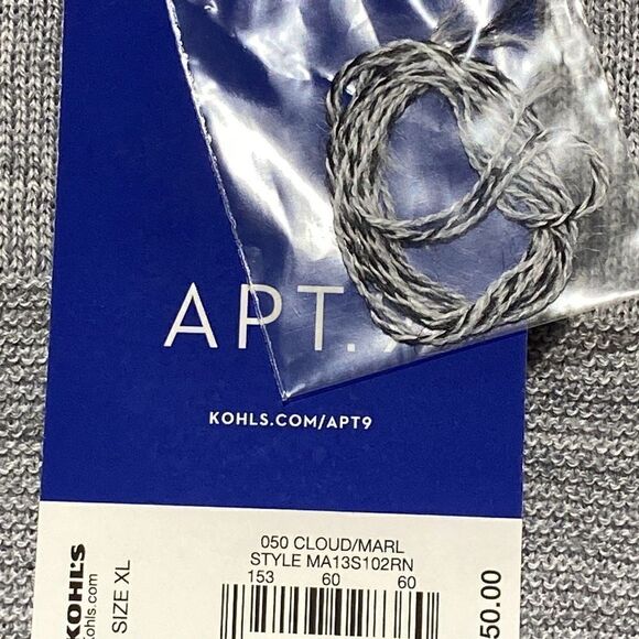 Apt 9 Women's Gray Seriously Soft Merino Colorblock Pullover Sweater Size XL NWT - Picture 6 of 9